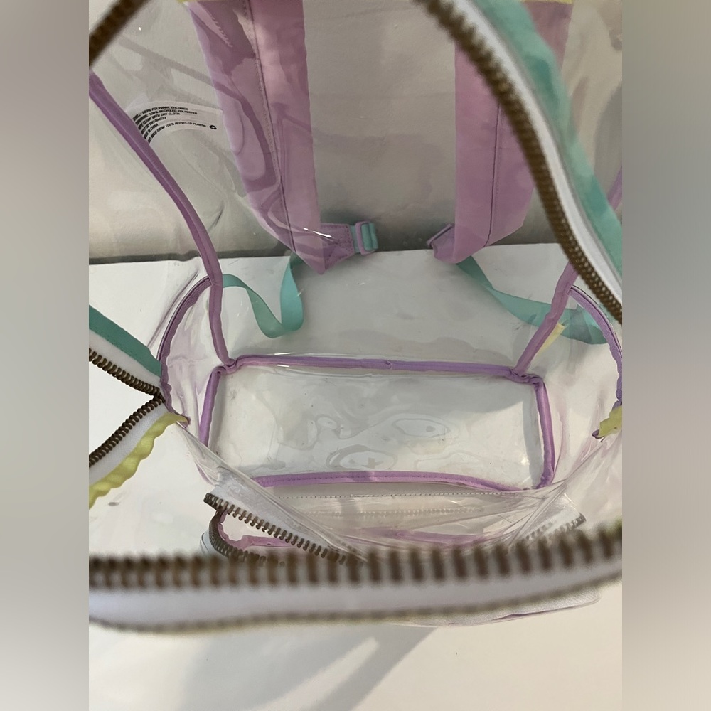 Stoney Clover Lane Clear Backpack with Pastel Accents - Picture 2 of 5